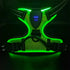 Green LED dog harness 