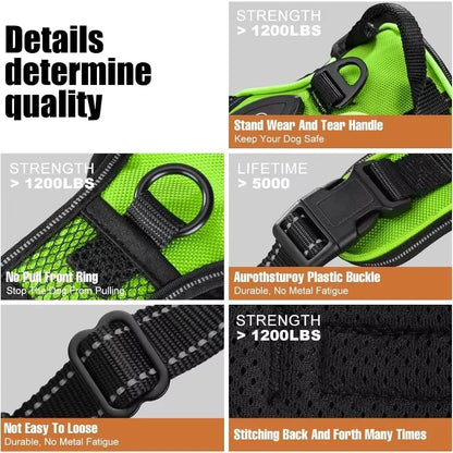 LED Glowing Luminous Dog Harnesses Vest with Three LED