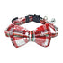 Plaid bow tie and cat collar set